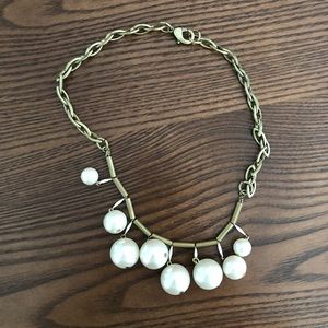 Anthropologie Pearl Dangle Necklace